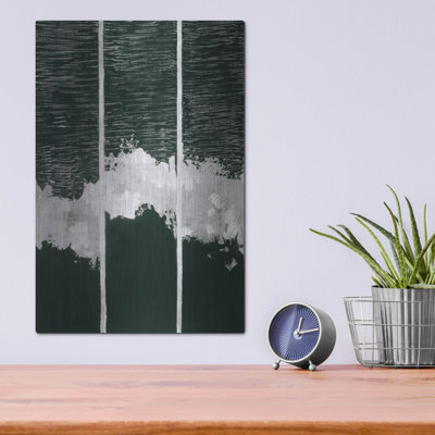 Luxe Metal Art 'Plated Pillars 2'  by Michael Willett Metal Wall Art, 12" x 16"