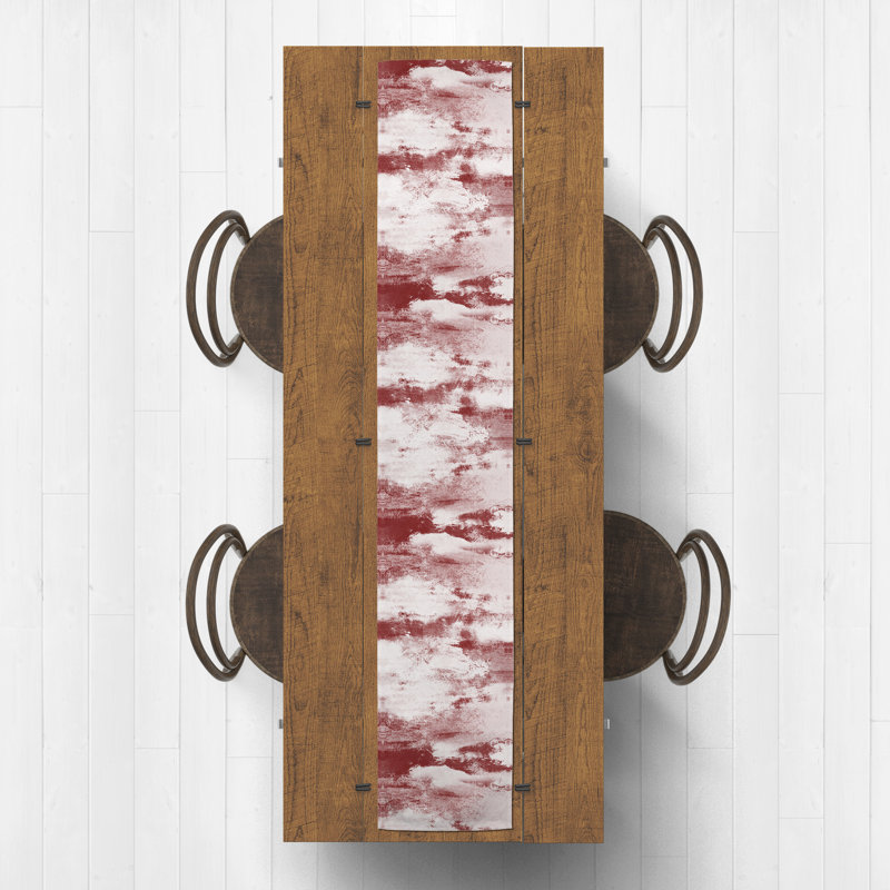 Chemin de table Askey, 90 po x 16 po, Rouge