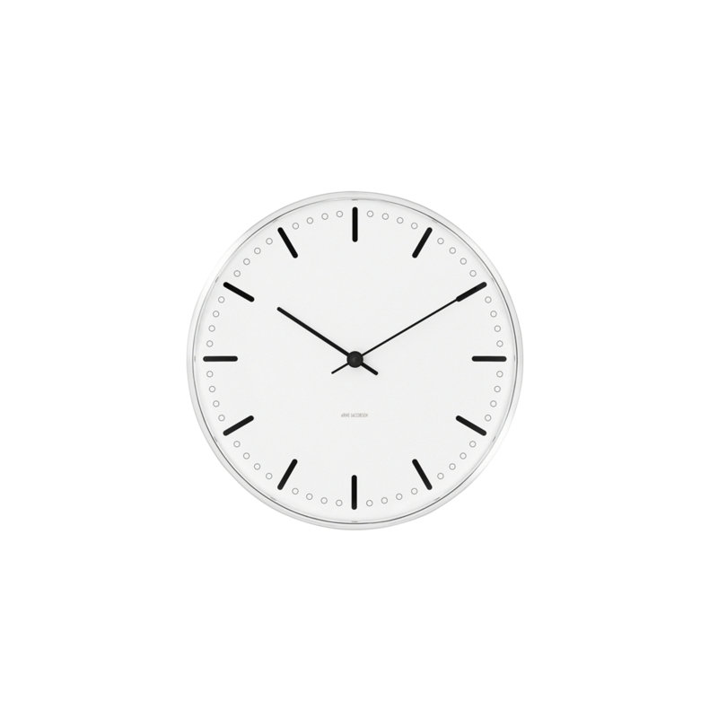 Small White and Black Modern Wall Clock