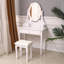 Ensemble coiffeuse avec tabouret et miroir Celerina