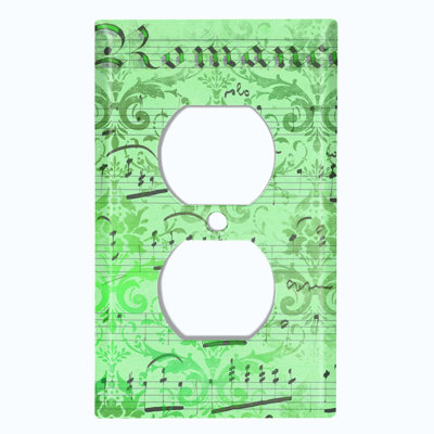 Patterned 1 - Gang Duplex Outlet Standard Wall Plate