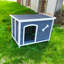 Niche pour chien pliante en bois 40,55 po, cage extérieure imperméable pour chien, chenil extérieur en bois massif pour l'intérieur facile à assembler