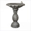 «Bird Baths», baignoire décorative moderne pour l'extérieur pour terrasse de jardin, P 18,7 po x H 24,8 po | Ciment béton | Piédestal
