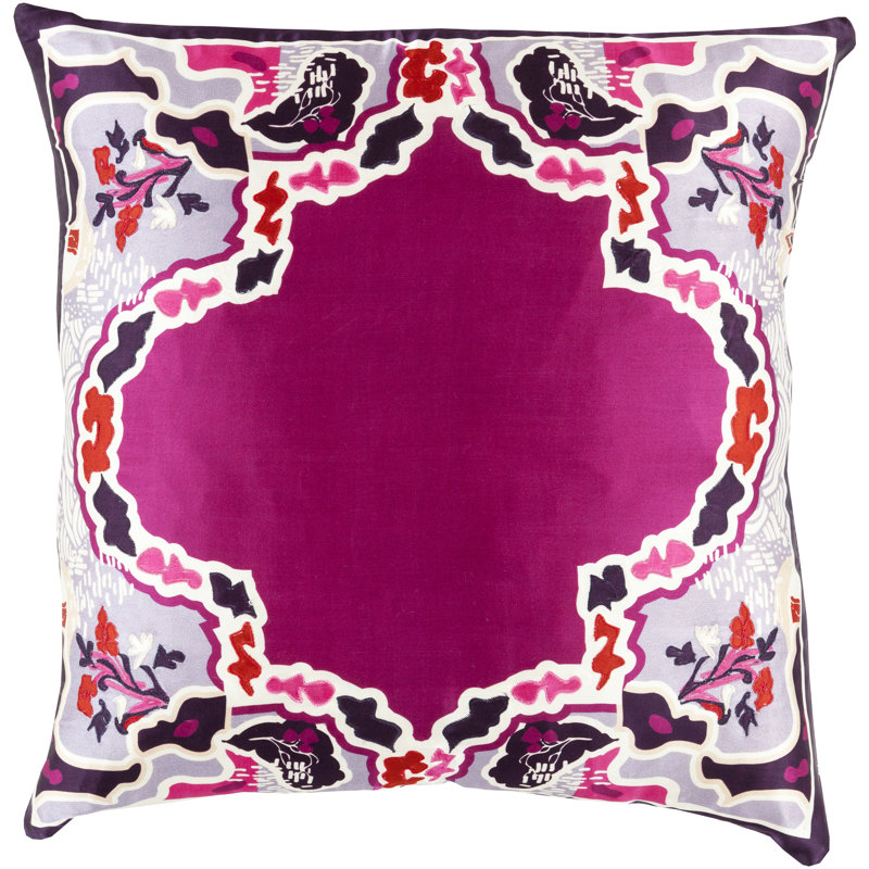 Housse de coussin Geisha, H 22" x l 22" x P 0,25", Mauve / mauve