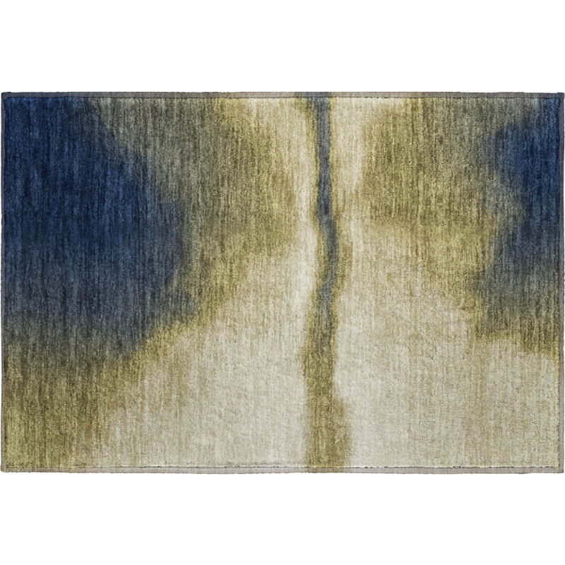 Premium Machine Washable Mayfield AMF2419 Abstract Rug, Wheat, 2'6" x 3'10"
