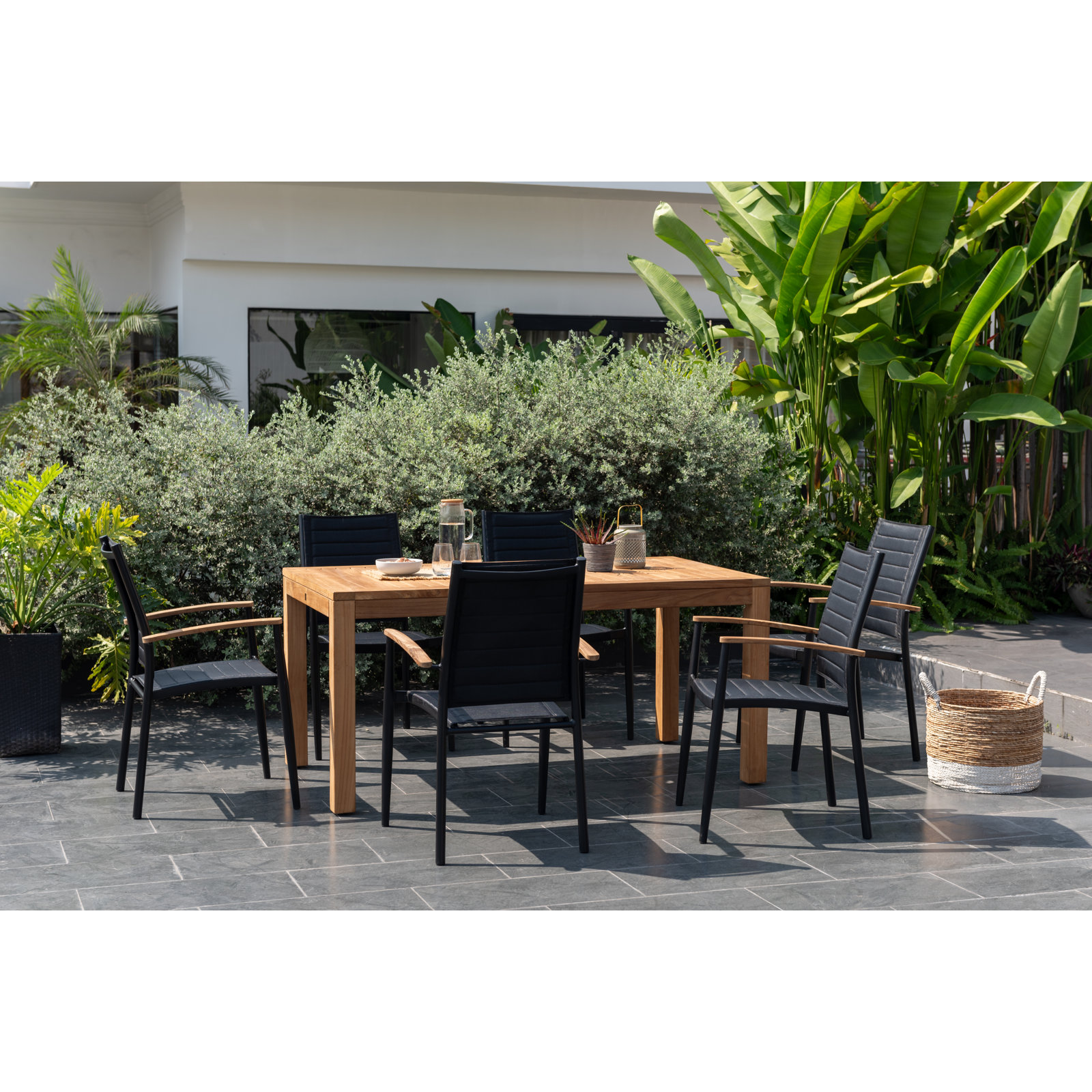 Cenka 63" Teak Patio Dining Set