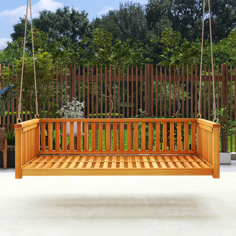 Balancelle en bois pour lit simple, Teck