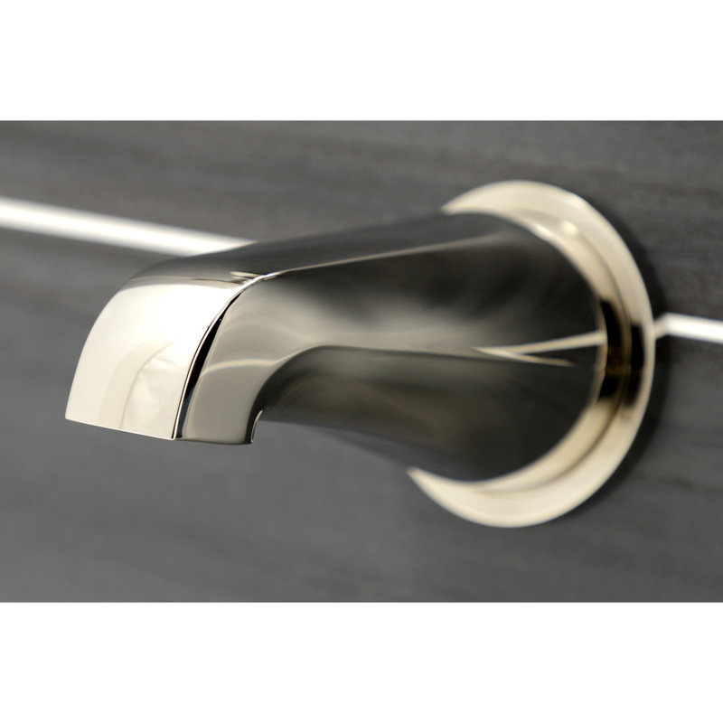 Kingston Brass Manhattan Triple-Handle Tub and Shower Faucet, Polished Nickel