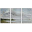 Beach And Waves " Impressionist Sky And Water Illustration Modern Art Decor Zen " 3 - Pieces-98697736-98697738