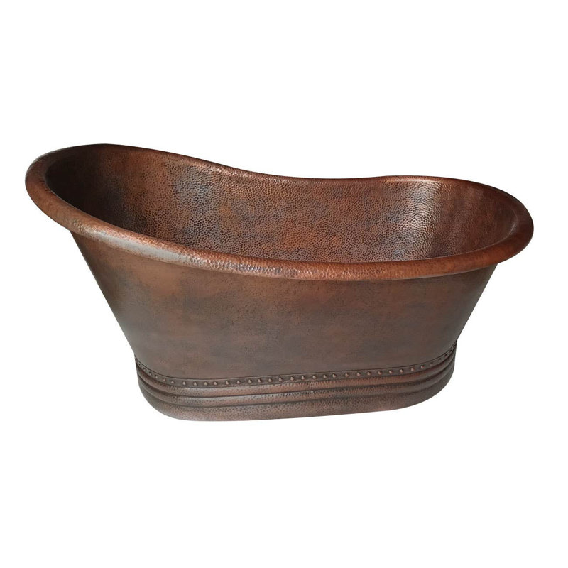 60 " L x 20 " W Freestanding and Mounting / Installation Required Soaking Copper Bathtub