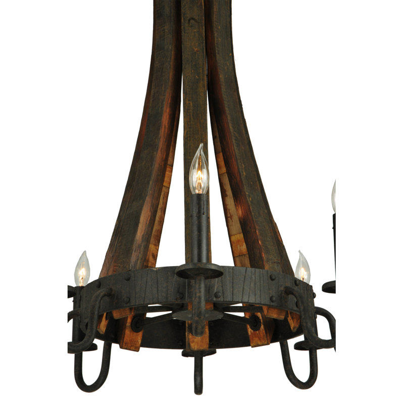 Greenbriar Oak 8 - Light Chandelier