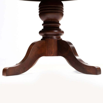 Contemporary Round Pedestal Dining Table Solid Wood Breakfast Table