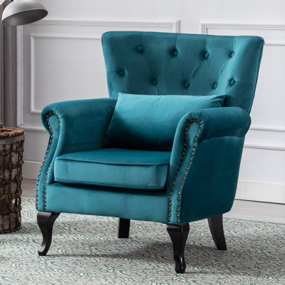 Fauteuil à oreilles large de 31,5 po Kimmie