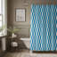 Motif bleu - Rideau de douche Premium-1959543976