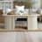 Aurel Modern 39.2" Fluted Oblong Semi Round Base Coffee Table-734091975