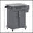 Rolling Kitchen Island with Stainless Steel Top, Drawer, Towel and Spice Racks for Enhanced Utility and Storage-207525746