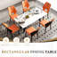 Table de salle à manger 71 "Modern Luxury