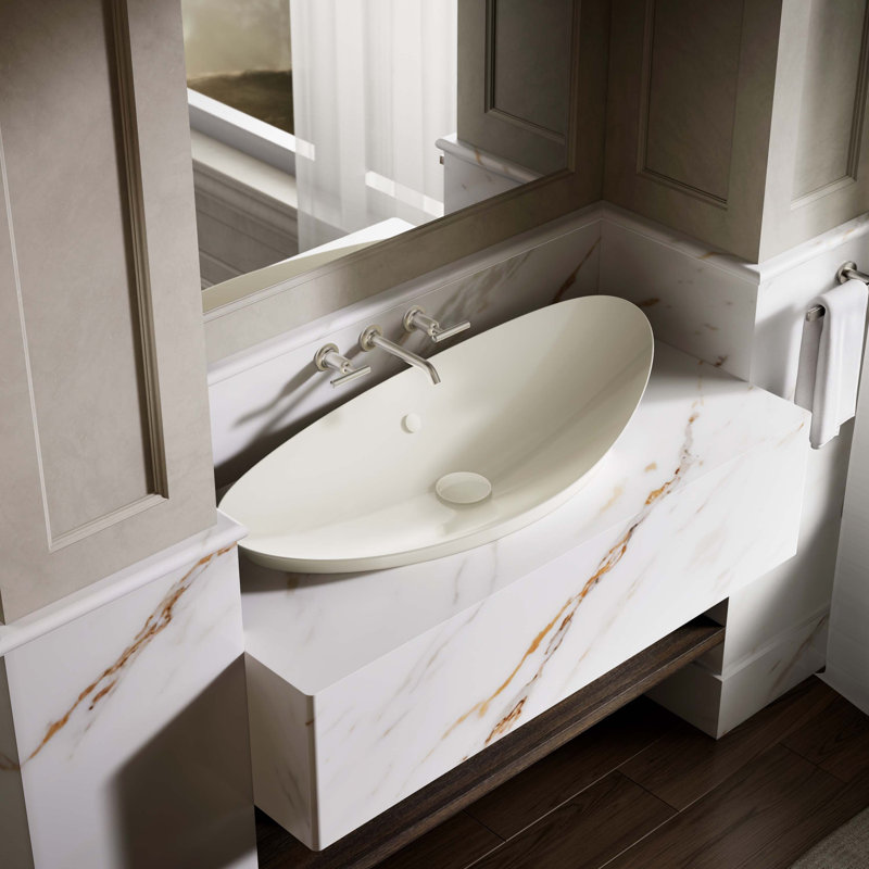 Veil® Trough Vessel, Biscuit