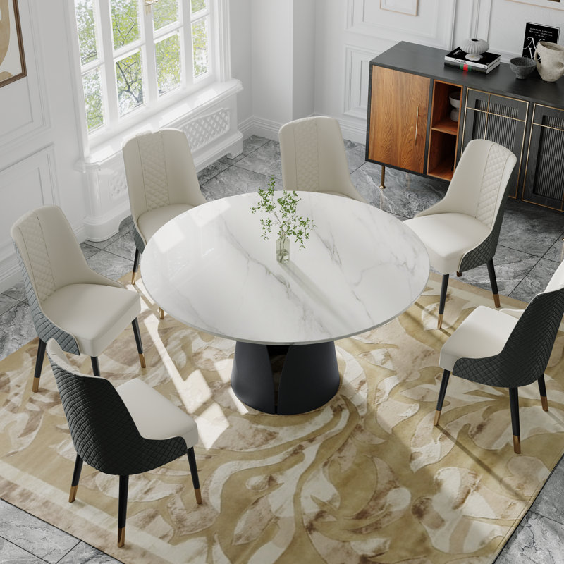 Ensemble de salle à manger 7 pièces Leilia, H 29,53 po x L 59,06 po x l 59,06 po