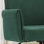 Chaise de bureau verte en velours côtelé avec base dorée - Chaise de bureau pivotante à hauteur réglable
