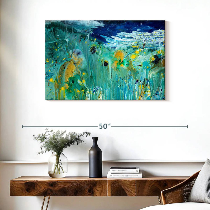 Acrylique sous l'eau, H 24 po x l 36 po
