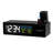 Modern & Contemporary Digital Battery/plugged-in Tabletop Clock with Alarm in Black