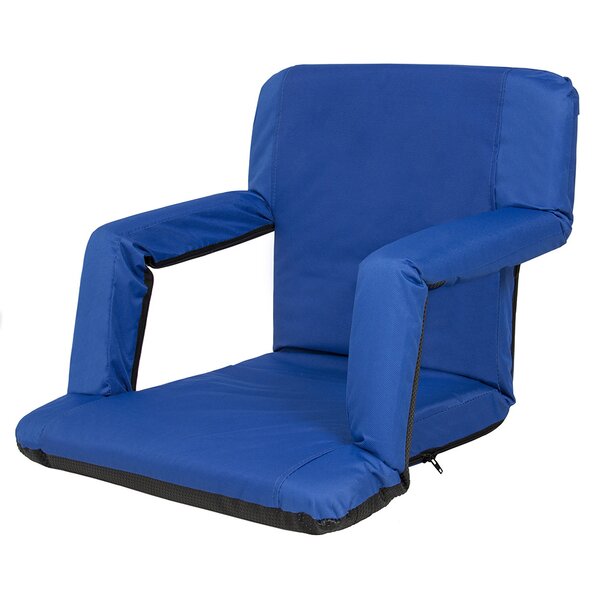 McMullen Reclining Stadium Seat with Cushion Arlmont & Co. Cushion Color: Blue