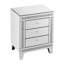 Armoire de rangement argentée à trois tiroirs et armoire de rangement multifonctionnelle
