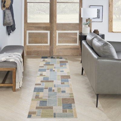 Brec Washable Geometric Indoor Rug