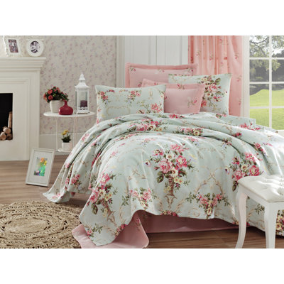 Ensemble de literie de luxe à double piqué, couleur menthe, 79 x 93 pouces | 100% coton, 200 g / m², 142 fils | Comprend 1 piqué, 1 drap plat (87 x 95 po), 2 taies d'oreiller (20 x 28 po) | Lavable à la machine, doux et respirant