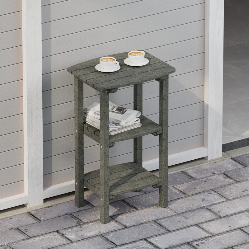 Table d'appoint Classic à 3 tablettes, Gris foncé