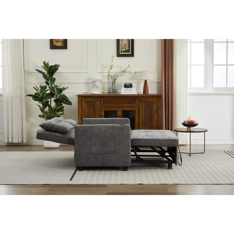 Canapé-lit convertible 3 en 1 Sleeper Chair, Gris antique