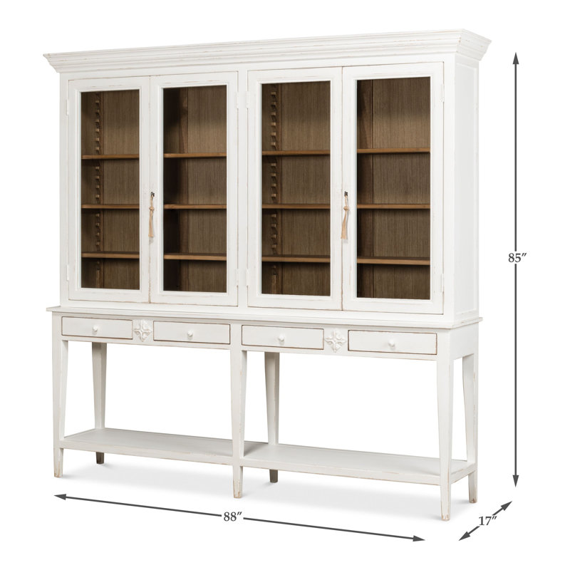 Wilkesville Solid Wood China Cabinet, White