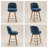 26" Swivel Upholstered Counter Stool With Solid Wood Frame And Mid Back-1177441167