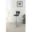 Tabouret de bar ajustable à gaz au fini noir en similicuir avec structure en métal, ensemble de 2 chaises modernes et élégantes
