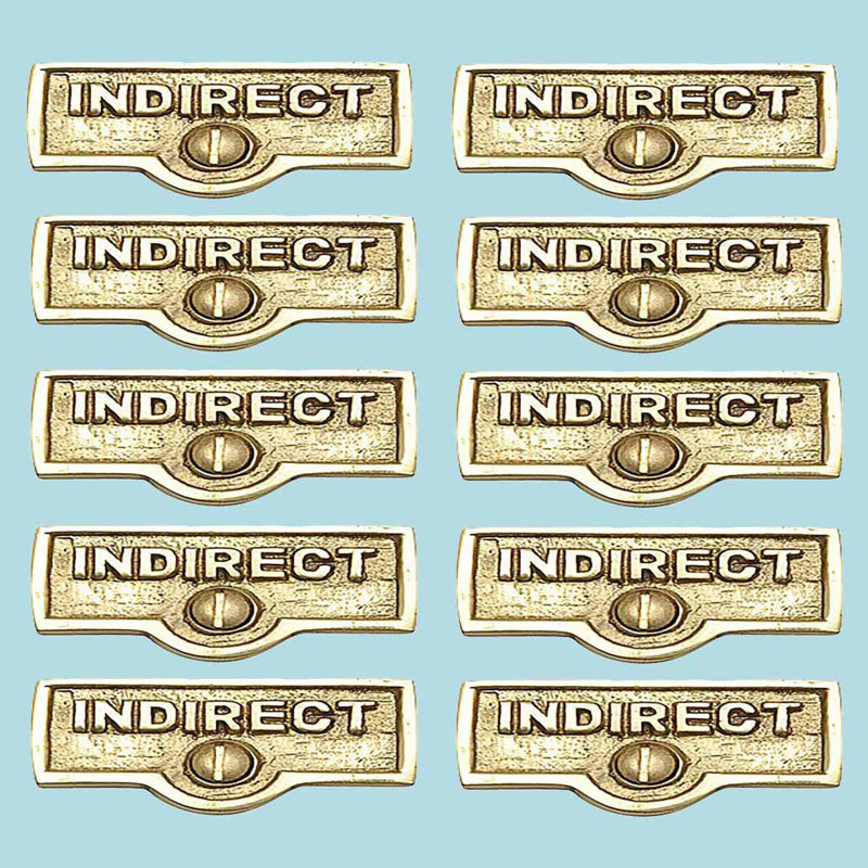 Switch Tags Indirect Name Signs 1-Gang Rocker Wall Plate