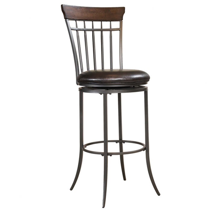 Swivel Upholstered Counter Stool with Metal Frame, Bar Stool (30" Seat Height)