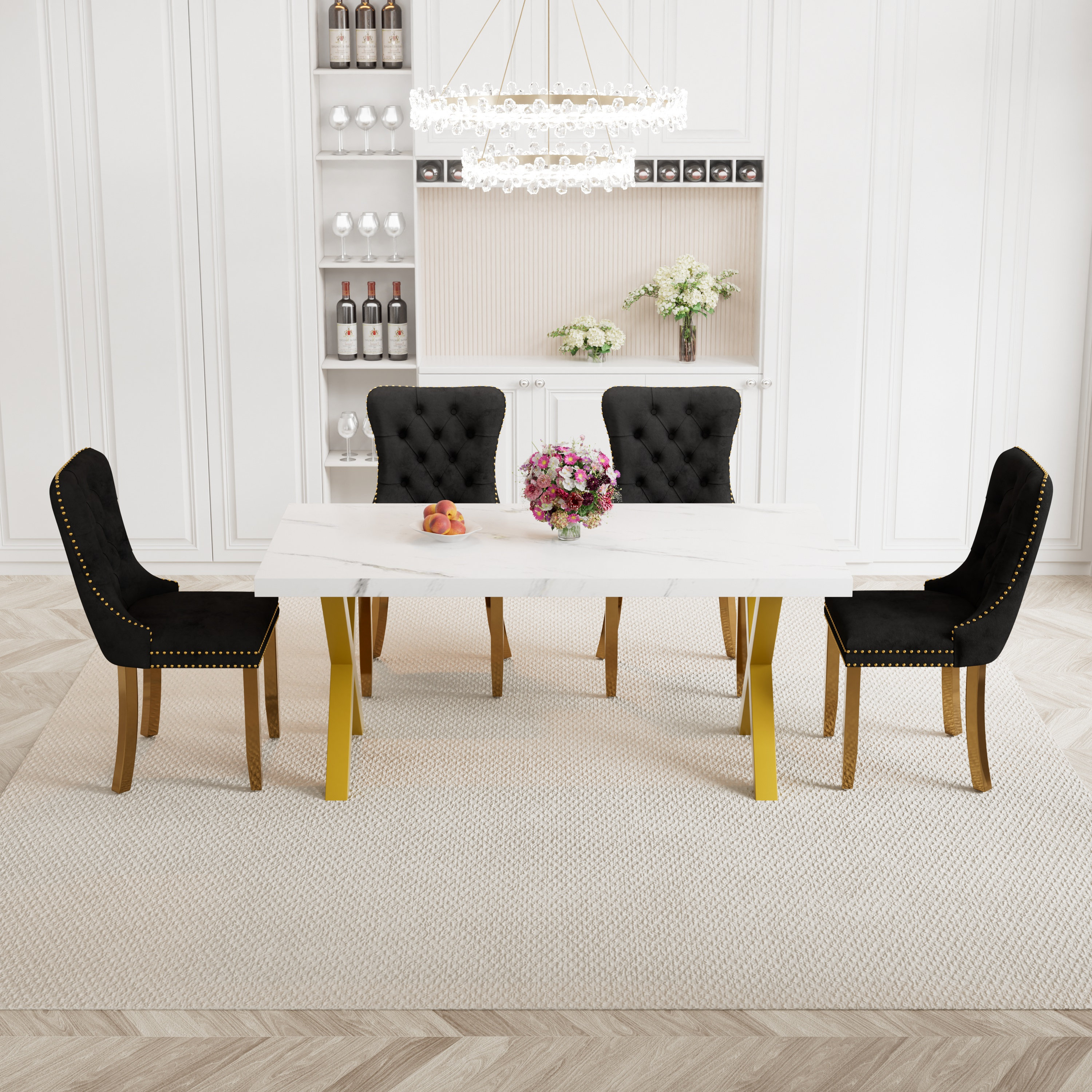 House of Hampton® Keshawnda 70 L x 35.4 W Dining Set | Wayfair