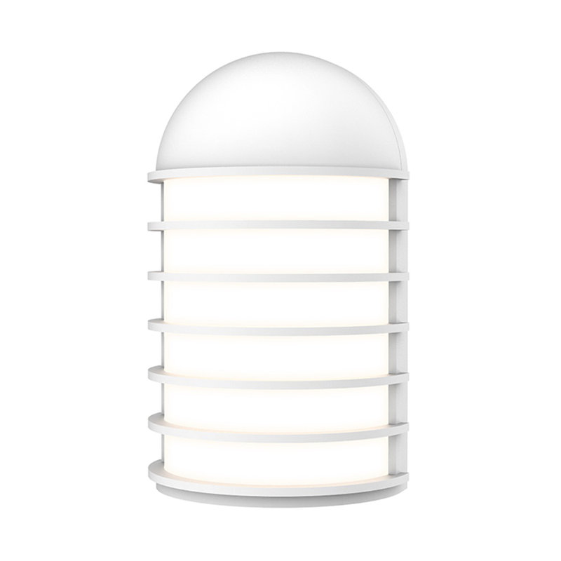 Textured White 14.5" Dimmable LED Flush Mount Sconce