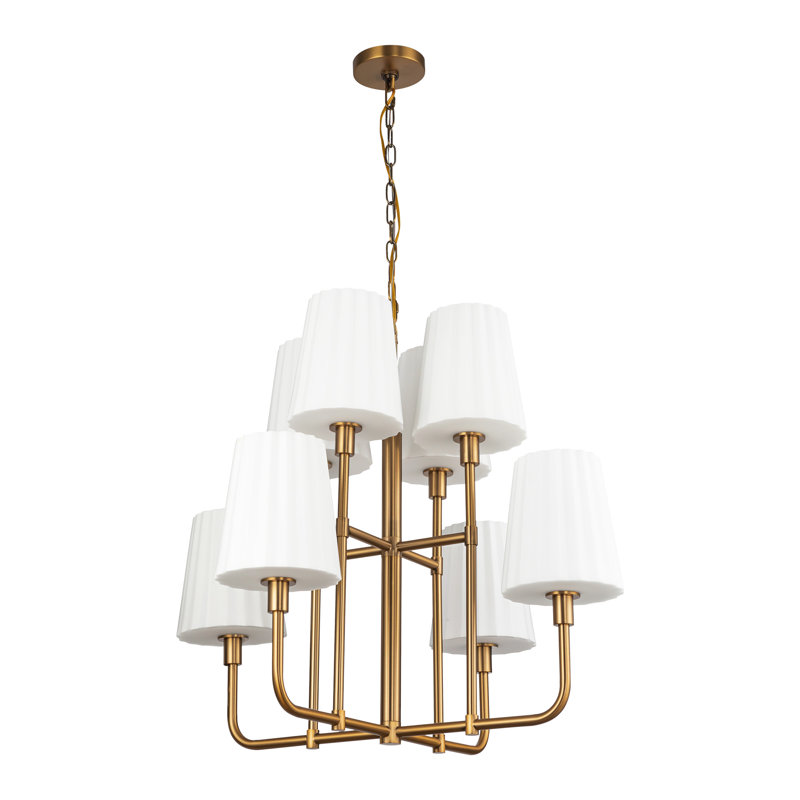 Lustre classique à 8 lumières Tindra, Doré vieilli