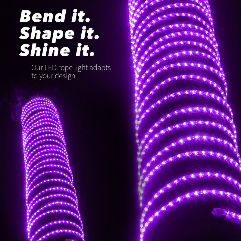 Cordon lumineux à DEL avec mode 8, L 120 po, Mauve