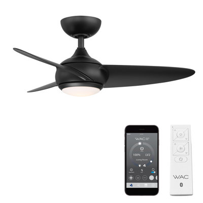 Ventilateur de plafond à DEL à 3 pales de 38 po avec télécommande et éclairage inclus