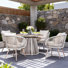 Cassily 4 Person Patio Dining Set With Round Table, Cushions Included