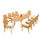 Algrave Outdoor 11 - Piece Teak Dining Set