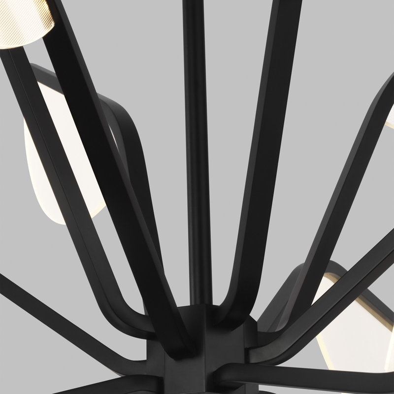 Belterra 12 - Light LED Chandelier, 23.3" H x 48" W x 48" D, Matte Black