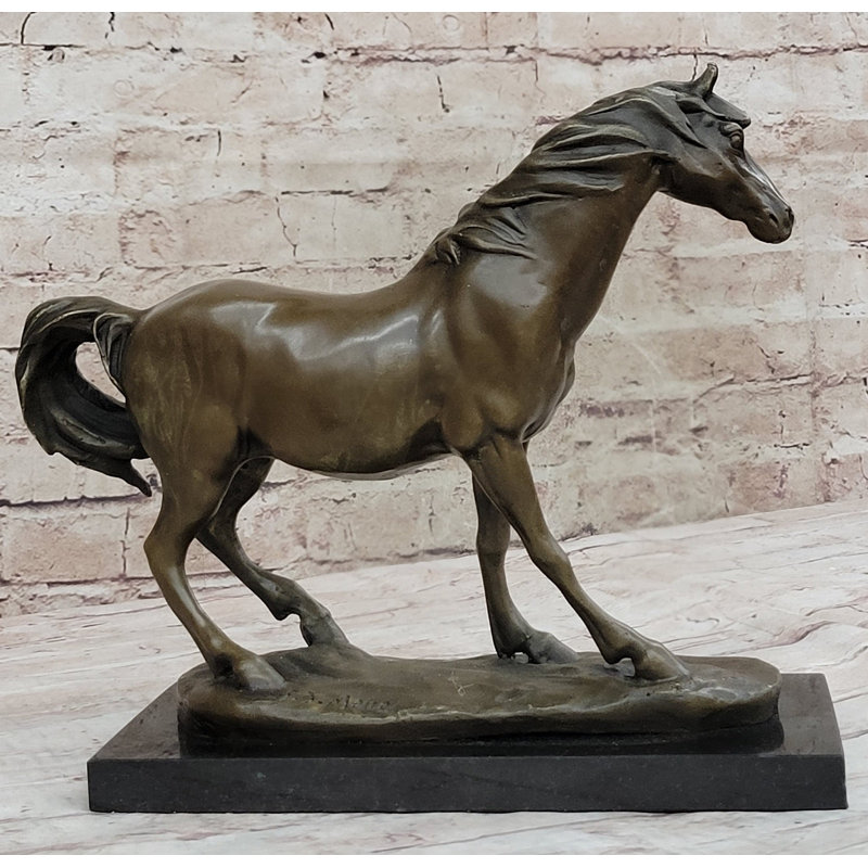 Arabian Horse Bronze Statue Sculpture Pj Mene Equestrian Stables Decor 10 Inches X 11 Inches