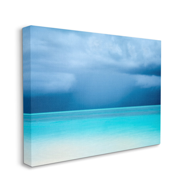 «Au-537», toile, paysage d'océan turquoise sur toile par Dennis Frates, photographie, H 16 po x l 20 po x P 1,5 po
