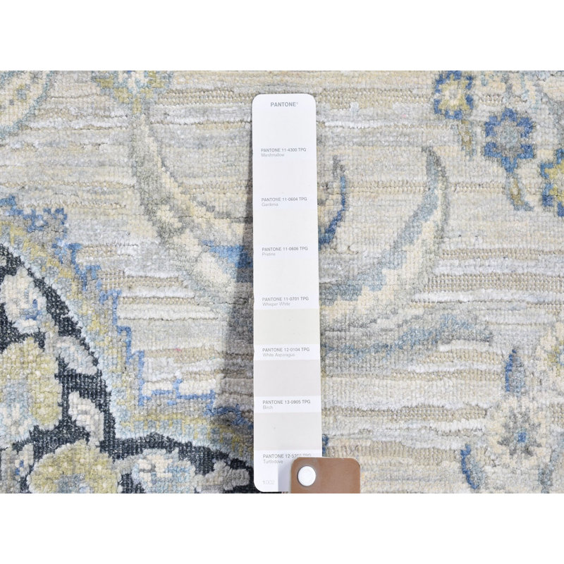 Tapis 6 pi x 9 pi 2 po en soie et en laine texturée à motif d'arbre de vie fabriqué à la main 1B5C02782A994EB9ADABF6173FF94505