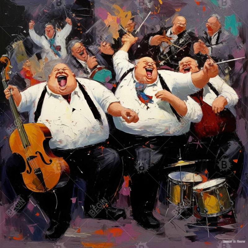 Loud noise - 32"x32" art on canvas