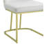Ensemble de 2 chaises d'appoint en velours blanc et finition dorée Zazie